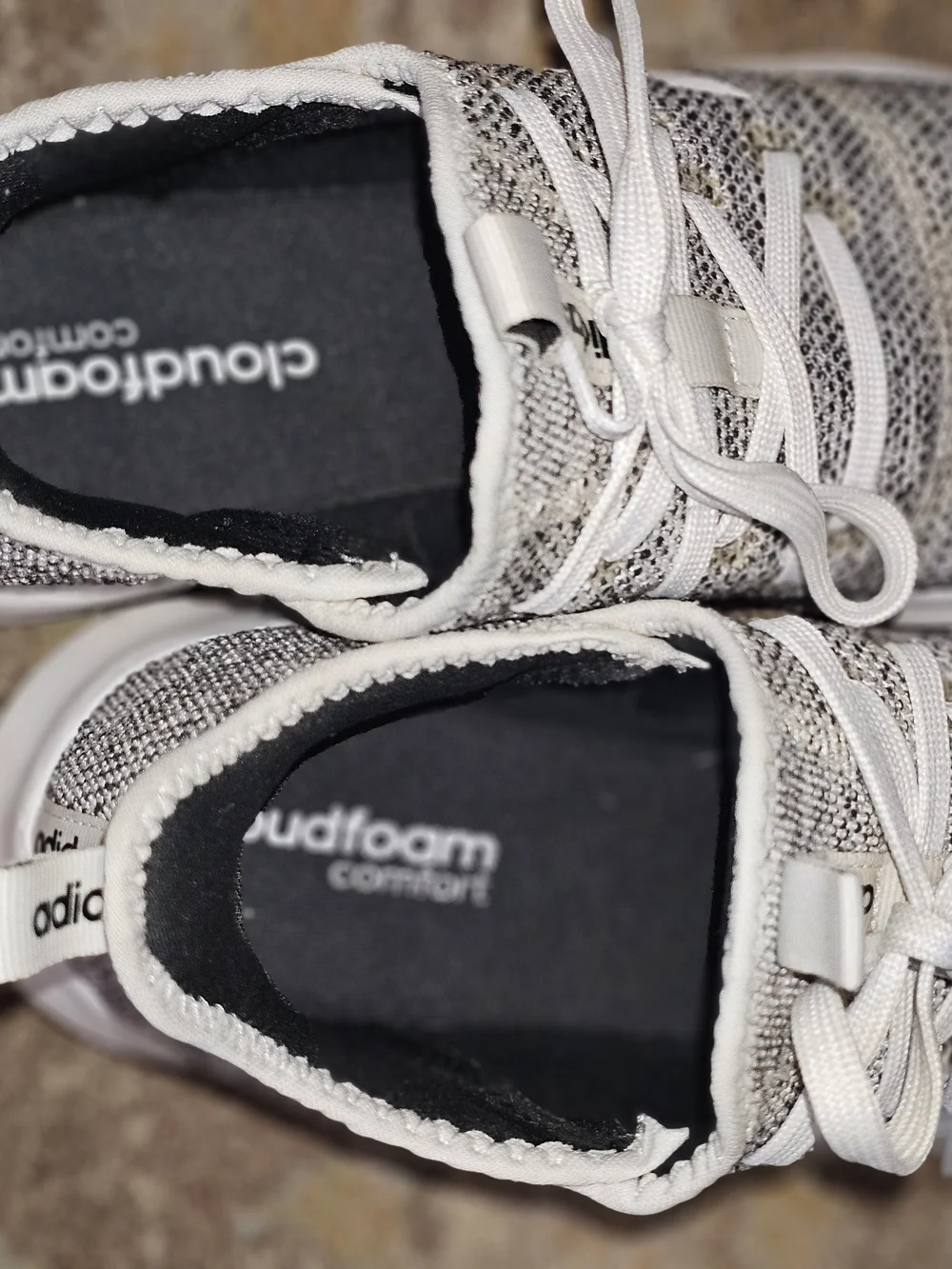 Adidas Cloudfoam Comfort Gray Knit Sneakers
